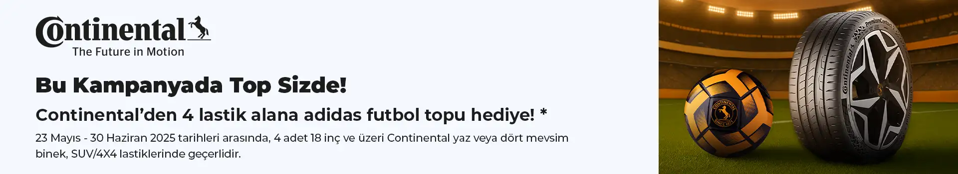 Continental'den adidas* Futbol Topu Hediye!